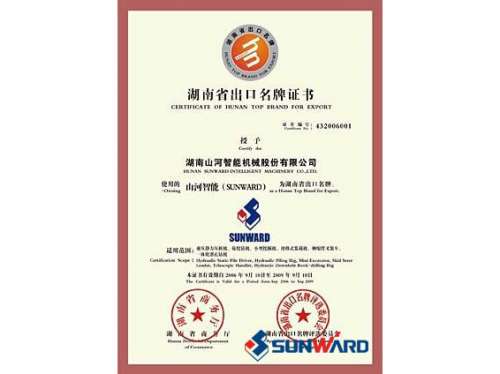 j9国际集团智能获湖南省出口名牌证