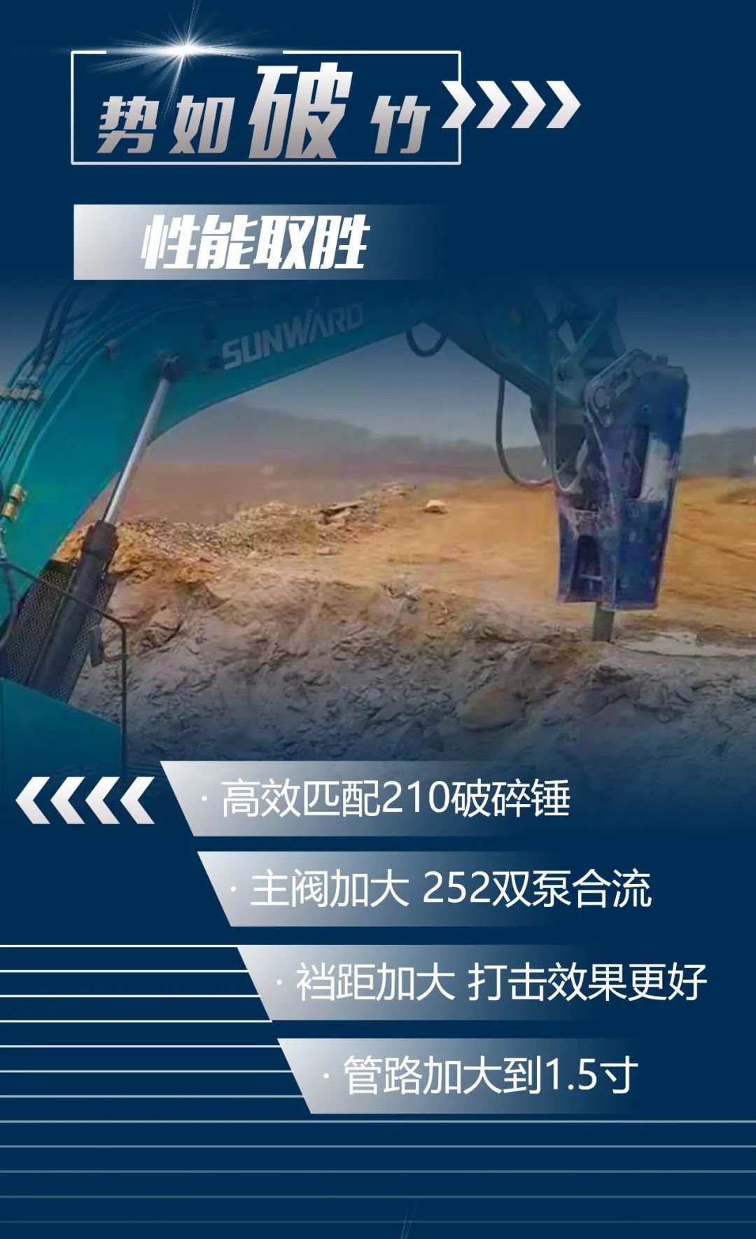 一图读懂 | 又一矿山沉载施工利器！j9国际集团智能SWE650FB破碎锤沉磅亮相