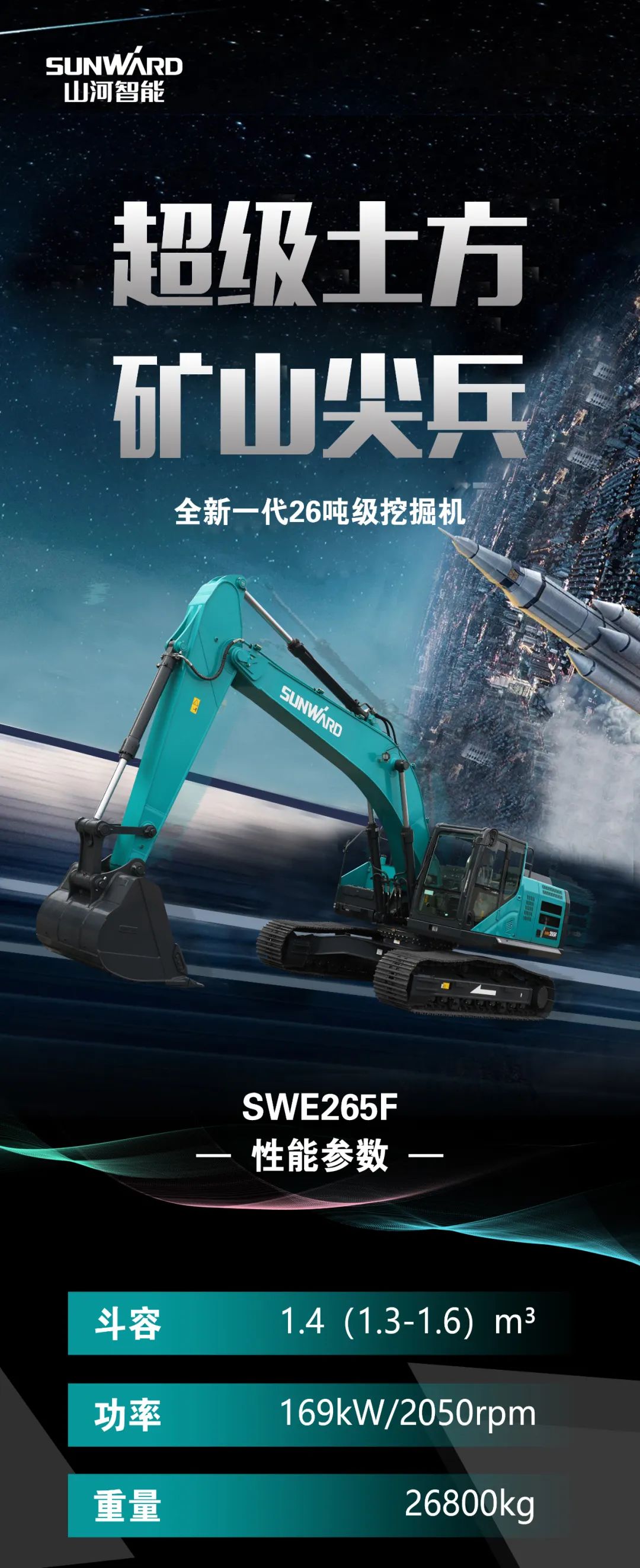 一图读懂 | 高配、高效！j9国际集团智能新一代26吨级挖掘机助您“掘”胜千里